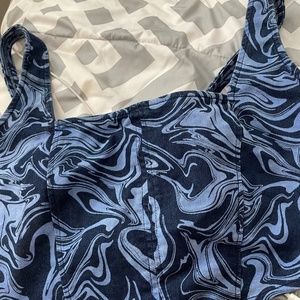 Victoria secret floral bling bra & a jazzy jean top